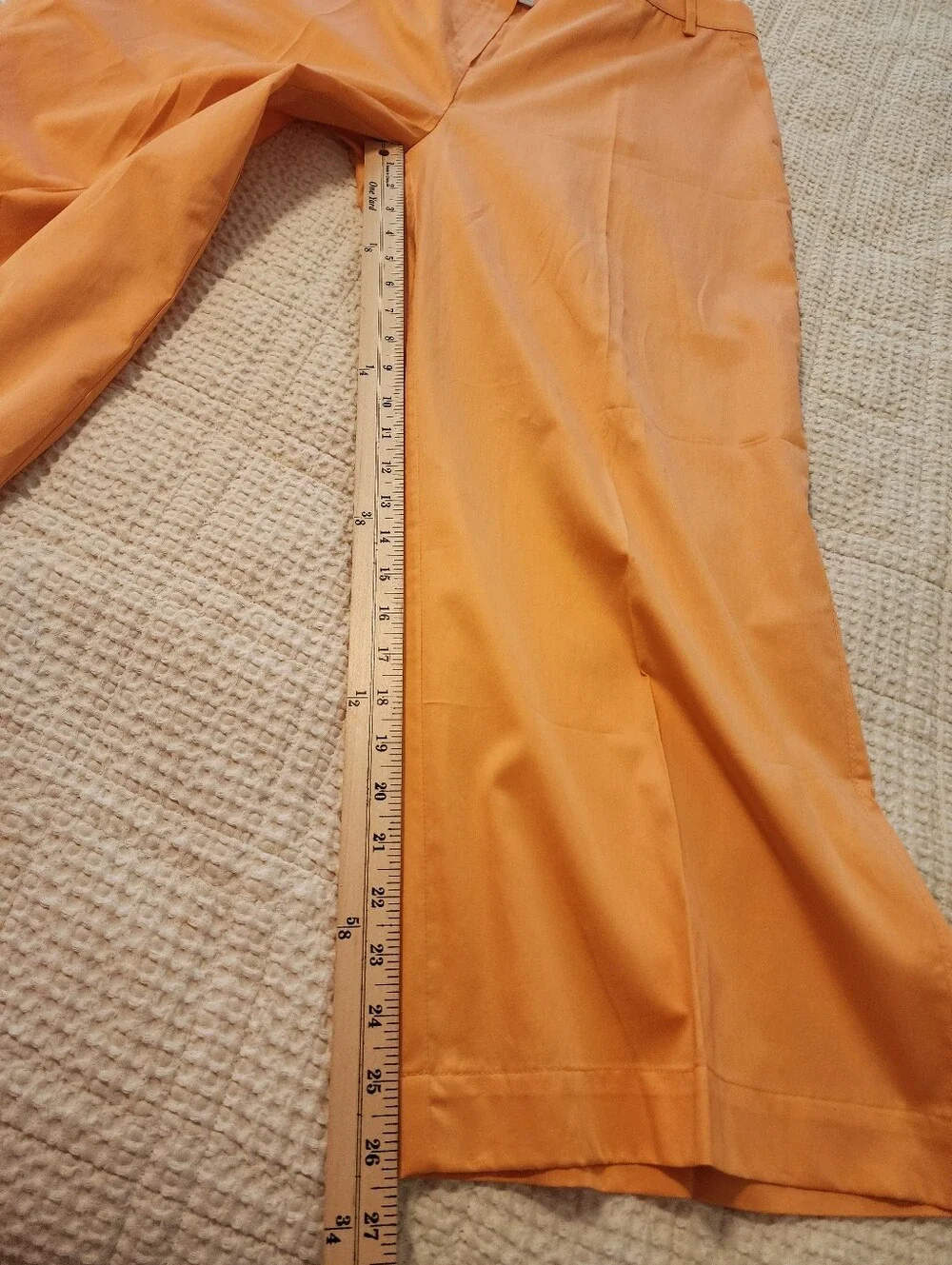 Marina Rinaldi Peach Wide Leg Women's Pants Cotton NWT Sz 18 $415 Quiet Luxury